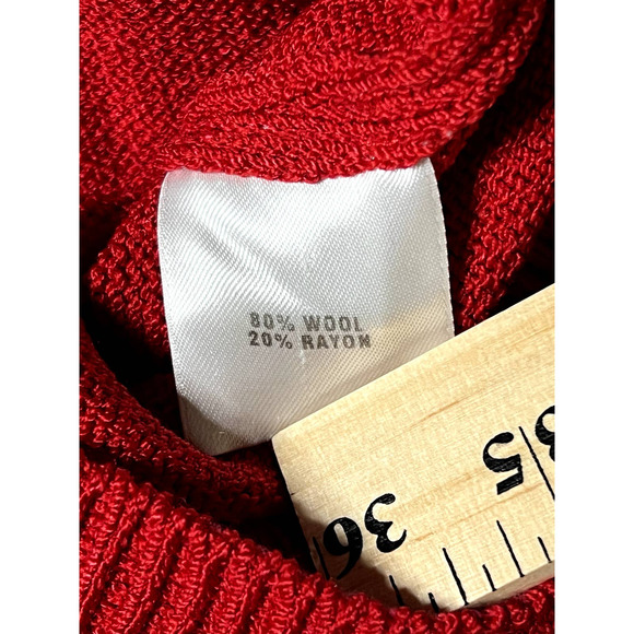 St john Collection knit red hoodie with blue, white racing stripe size small - Picture 3 of 8